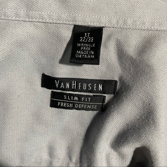 Van Heusen Gray Slim Fit Long Sleeve Dress Shirt - Picture 4 of 5